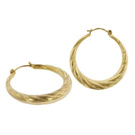 trendor 75790 Hoop Earrings 333 Gold 8 Carat 28 mm