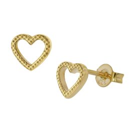trendor 51017 Ohrringe Herzchen Ohrstecker Gold 333 / 8 Karat