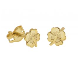 trendor 51088 Children's Earrings Clover Leaf 333 / 8K Gold