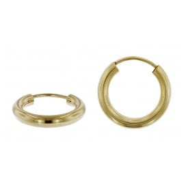 trendor 51172 Hoop Earrings Gold 333 / 8K Ø 15 mm