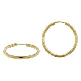 trendor 51173 Hoop Earrings Gold 333 / 8K Ø 30 mm