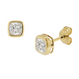 trendor 51684-01 Ladies' Stud Earrings Gold 333 / 8K Cubic Zirconia
