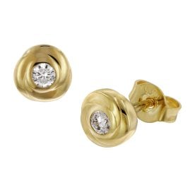 trendor 41189 Stud Earrings Gold 333 / 8K Cubic Zirconia