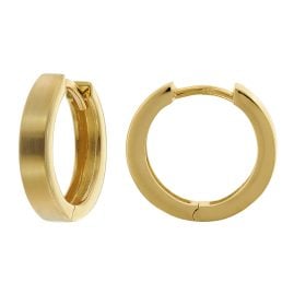 trendor 41494 Hoop Earrings Gold 333/8K Hinged Hoop Earrings Ø 15 mm
