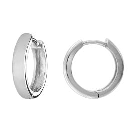 trendor 41580 Earrings for Men and Women 925 Silver Hoops Ø 15 mm
