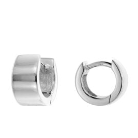 trendor 41584 Ohrringe für Damen und Herren 925 Silber Klapp-Creolen Ø 10 mm