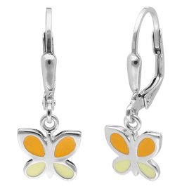 trendor 41588 Children's Dangle Earrings for Girls 925 Silver Butterfly