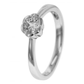 trendor 51399 Weißgold Damenring mit Zirkonia