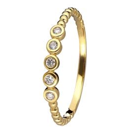 trendor 41562 Damen-Ring Gold 585/14K mit 5 Diamanten