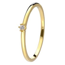 trendor 41570 Damen-Diamantring Gold 585/14K Brillantring