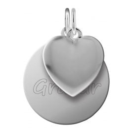 trendor 87721 Pendant With Name For Women 925 Silver Engraving Set With Heart