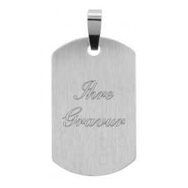 trendor 70081 Pendant With Name For Men 925 Silver Engraving Plate 28x17 mm