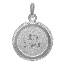 trendor 73976 Girls Pendant With Name Silver 925 Engraving Plate Ø 15 mm