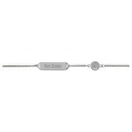 trendor 50781 Armband mit Namen für Kinder Silber 925 Gravurband 14/12 cm