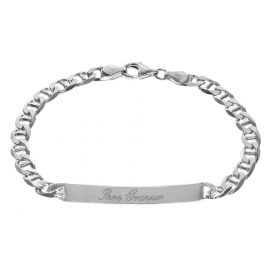 trendor 35675 MensEngraving Bracelet With Name 925 Silver 21 cm
