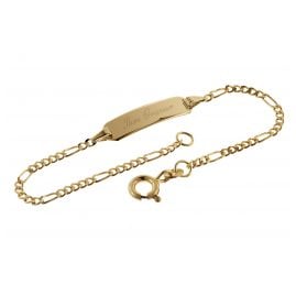 trendor 08655-16 Armband mit Namensgravur 585 Gold für Teenager 16 cm