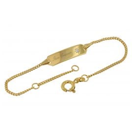 trendor 75245 Engraving Bracelet for Children Gold 333 (8 ct) Length 14/12 cm