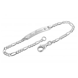 trendor 39509-18,5 Gravur-Armband für Jugendliche Zirkonia Silber 925 18,5 cm