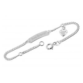 trendor 39511 Engraving Bracelet for Baby 925 Sterling Silver 14/12 cm