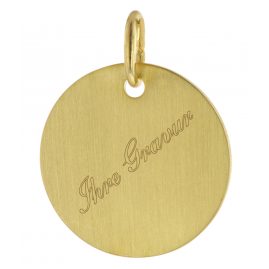 trendor 51044 Gravurplatte für Mädchen Gold 333 / 8K Seidenmatt Ø 14 mm