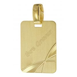 trendor 51800 Engraving Pendant Rectangular Gold 333/8 Carat