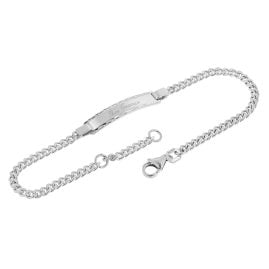 trendor 41066 Gravur-Armband für Mädchen 925 Silber Identitätsband 18,5 cm