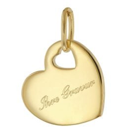 trendor 41181 Ladies' Engraving Pendant Gold Plated Silver 925 Heart