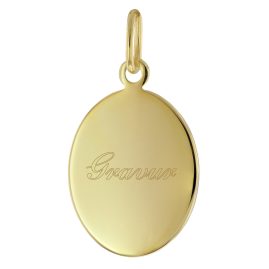 trendor 41226 Engraving Pendant for Women and Men Gold Plated 925 Silver
