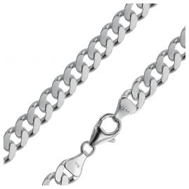 trendor 08636 Halskette für Männer 925 Sterlingsilber Flachpanzer 8,2 mm