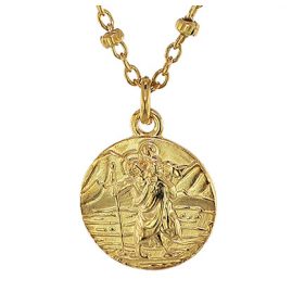 trendor 75227 Necklace St. Christopher 925 Sterling Silver Gold-Plated