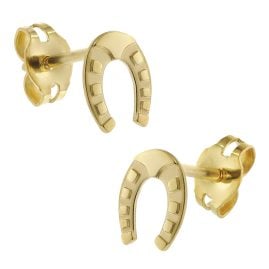 trendor 41855 Children's Stud Earrings Horseshoe Gold 333 / 8K