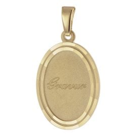 trendor 41854 Engraving Pendant Oval Gold Plated 925 Silver 18 mm