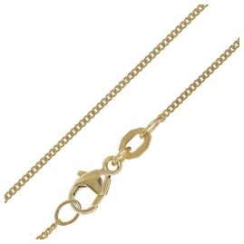 trendor 41857 Women's Necklace Gold 750 / 18K Flat Curb Chain 1.1 mm Wide