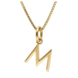 trendor 41880-M Letter pendant M Gold 333/8K on Gold-Plated Silver Necklace