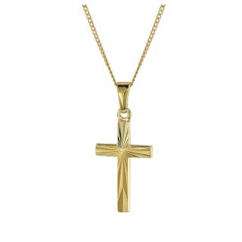 trendor 41916 Kreuz-Halskette Gold 333/8K Collier für Damen und Kinder