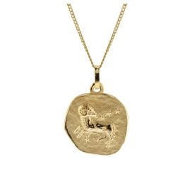 trendor 41920-04 Necklace with Aries Zodiac Sign 333/8K Gold Ø 16 mm