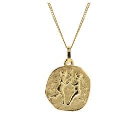trendor 41920-06 Necklace with Gemini Zodiac Sign 333/8K Gold Ø 16 mm