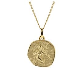 trendor 41920-09 Necklace with Virgo Zodiac Sign 333/8K Gold Ø 16 mm