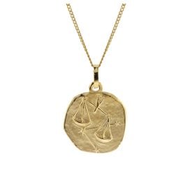 trendor 41920-10 Halskette mit Sternzeichen Waage Gold 333/8K Ø 16 mm