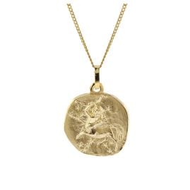 trendor 41920-12 Necklace with Sagittarius Zodiac Sign 333/8K Gold Ø 16 mm