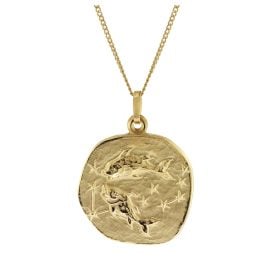 trendor 41960-03 Pisces Zodiac Sign Ø 20 mm with 333/8K Gold Chain for Men