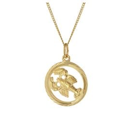 trendor 41980-07 Necklace with Cancer Zodiac Sign 333 Gold Ø 16 mm