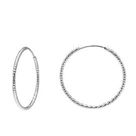 trendor 15053 Hoop Earrings 925 Silver ⌀ 30 mm