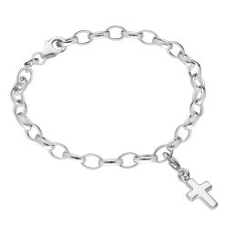 trendor 41806 Armband für Charms 925 Silber Starterband mit Kreuzchen