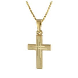 trendor 41804 Kinder-Halskette mit Kreuz Gold 333/8K