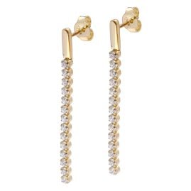 trendor 15078 Women's Earrings with Cubic Zirconia Gold Plated Silver 925