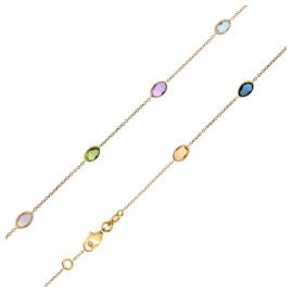 trendor 15180 Damen-Halskette Multicolor Gold 585 / 14K 43 cm