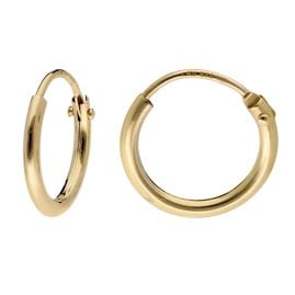 trendor 15169 Hoop Earrings Gold 333 / 8K Width 1.3 mm Ø 11 mm