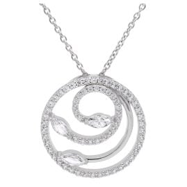 trendor 15147 Ladies' Necklace Silver with Cubic Zirconia
