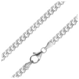trendor 15258 Men's Necklace 925 Silver Curb Chain 4.1 mm Wide